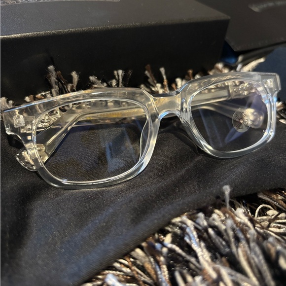 Chrome Hearts Other - Chrome Hearts Vagillionaire Glasses Transparent S Frame (Lens Anti Blue)